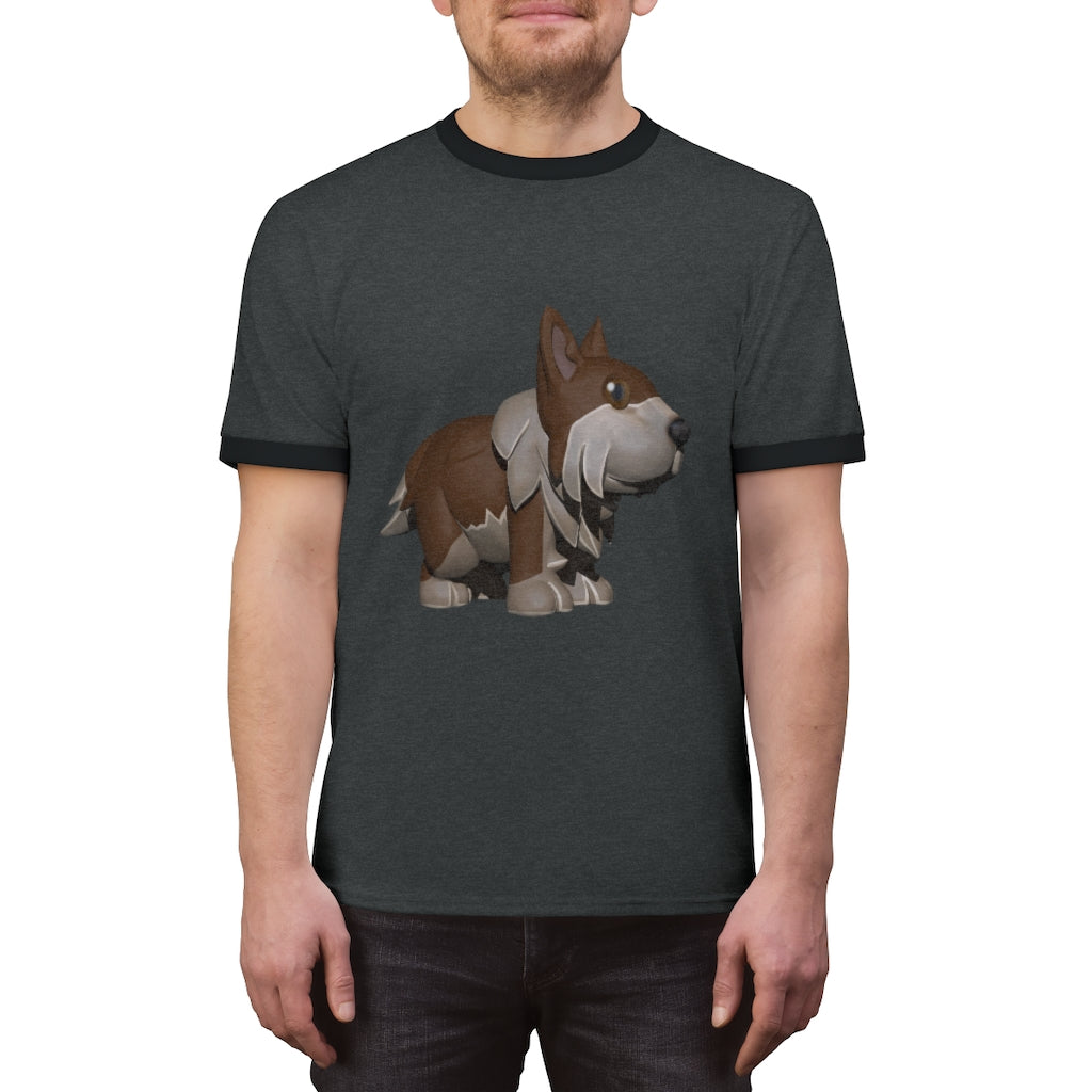 Brown Dog Unisex Ringer Tee in various colors, showcasing its lightweight fabric and classic ringer design.