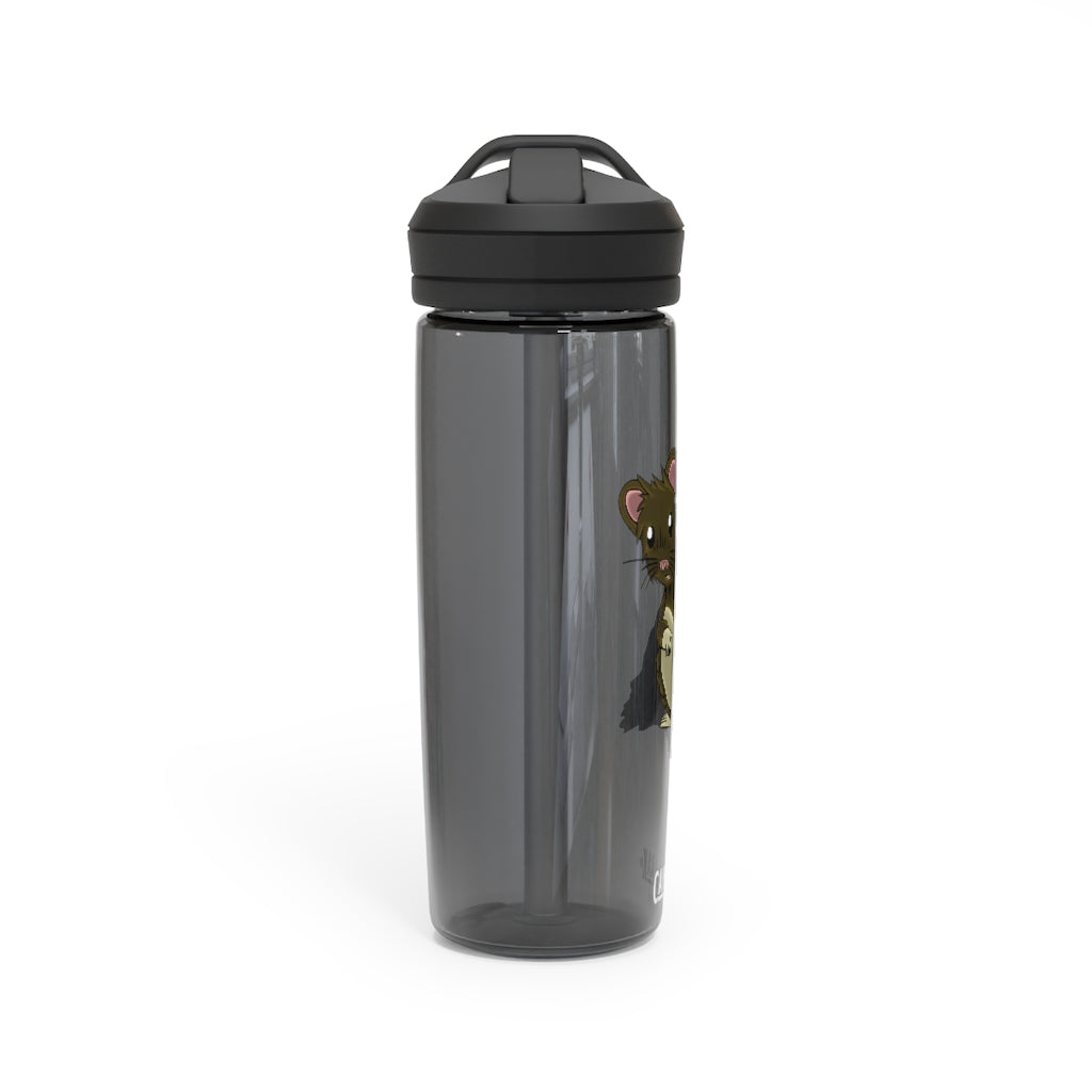 Brown Hamster CamelBak Eddy® Water Bottle in 20oz and 25oz sizes, showcasing its durable design and spill-proof features.