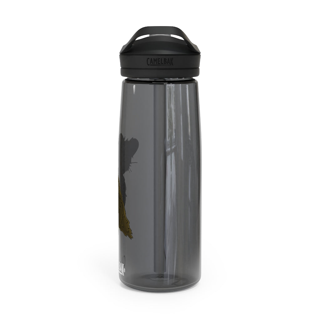 Brown Hamster CamelBak Eddy® Water Bottle in 20oz and 25oz sizes, showcasing its durable design and spill-proof features.