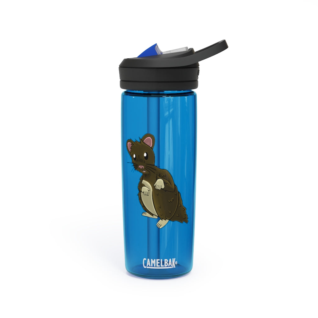 Brown Hamster CamelBak Eddy® Water Bottle in 20oz and 25oz sizes, showcasing its durable design and spill-proof features.