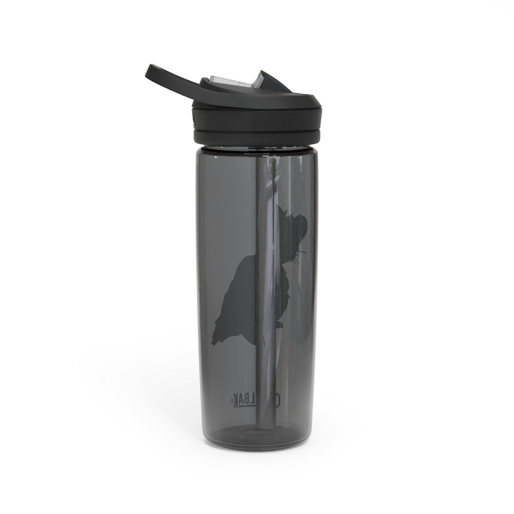 Brown Hamster CamelBak Eddy® Water Bottle in 20oz and 25oz sizes, showcasing its durable design and spill-proof features.