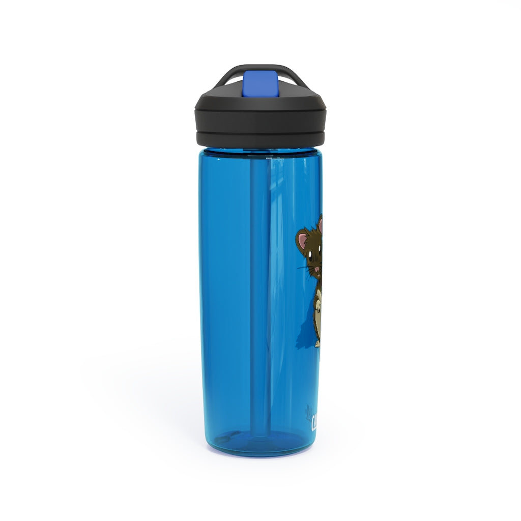 Brown Hamster CamelBak Eddy® Water Bottle in 20oz and 25oz sizes, showcasing its durable design and spill-proof features.