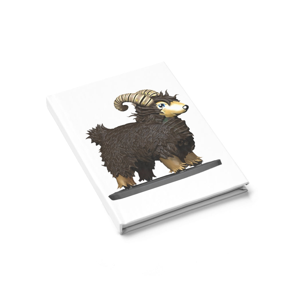 Brown Sheep Journal - Ruled Line with hardcover, featuring a vibrant wraparound print and 128 ruled pages for organized writing.