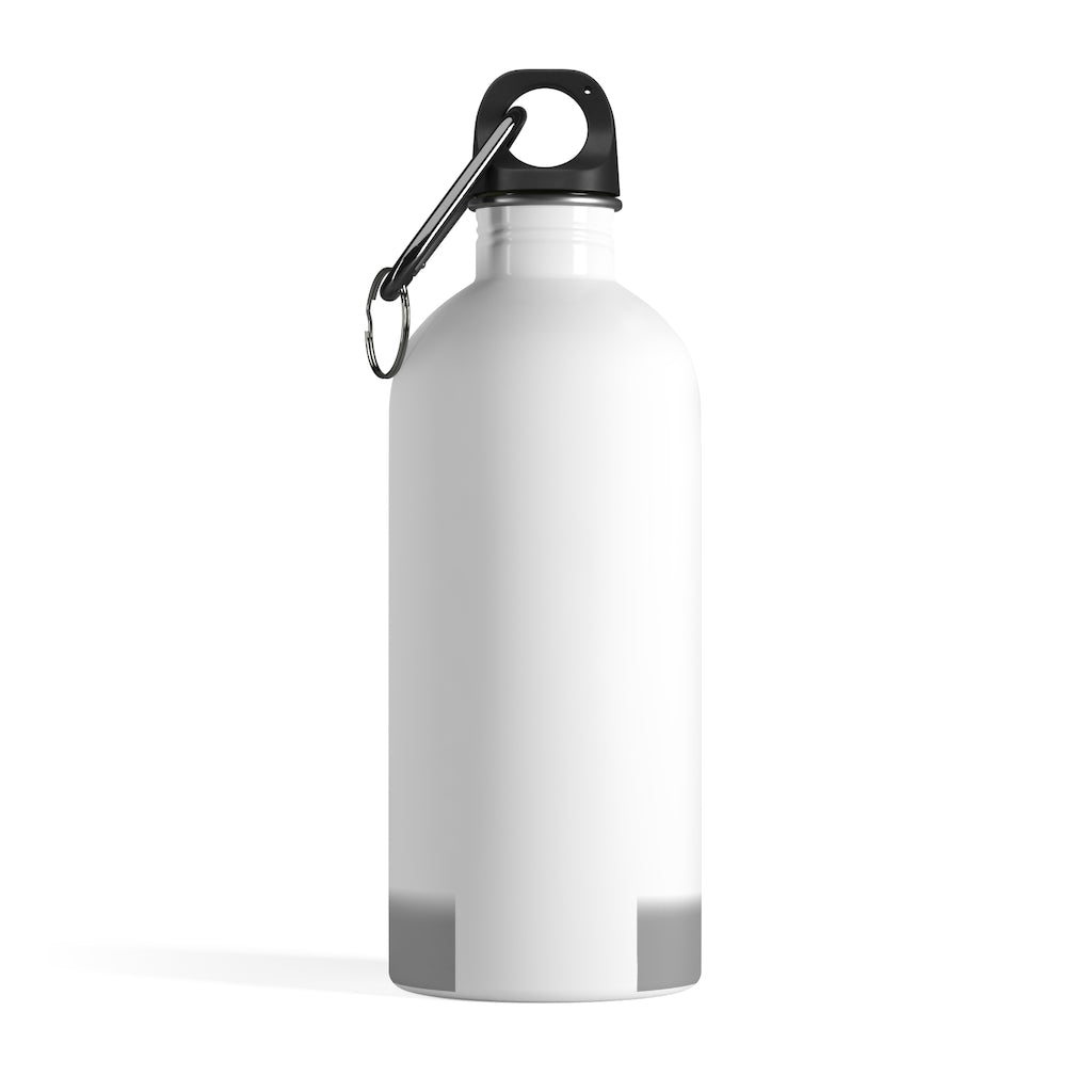 Brown Sheep Stainless Steel Water Bottle with a plastic screw top and carabiner, showcasing its stylish design and lightweight construction.