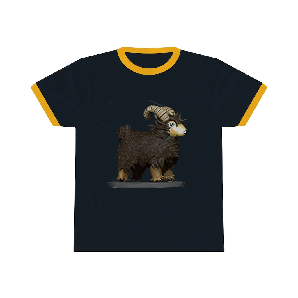 Brown Sheep Unisex Ringer Tee in various colors, showcasing its lightweight fabric and classic design.