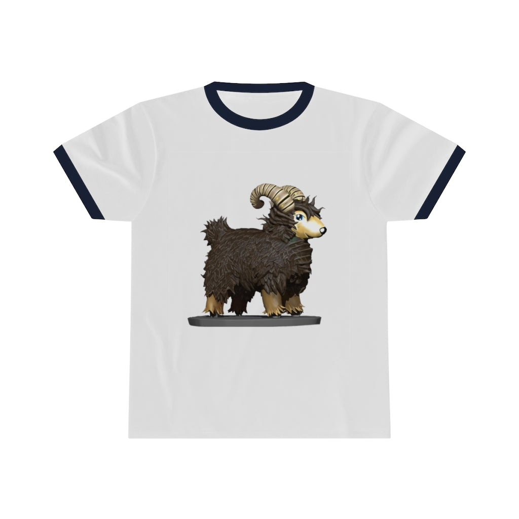 Brown Sheep Unisex Ringer Tee in various colors, showcasing its lightweight fabric and classic design.