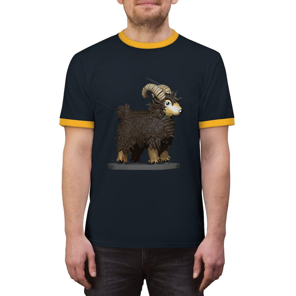 Brown Sheep Unisex Ringer Tee in various colors, showcasing its lightweight fabric and classic design.