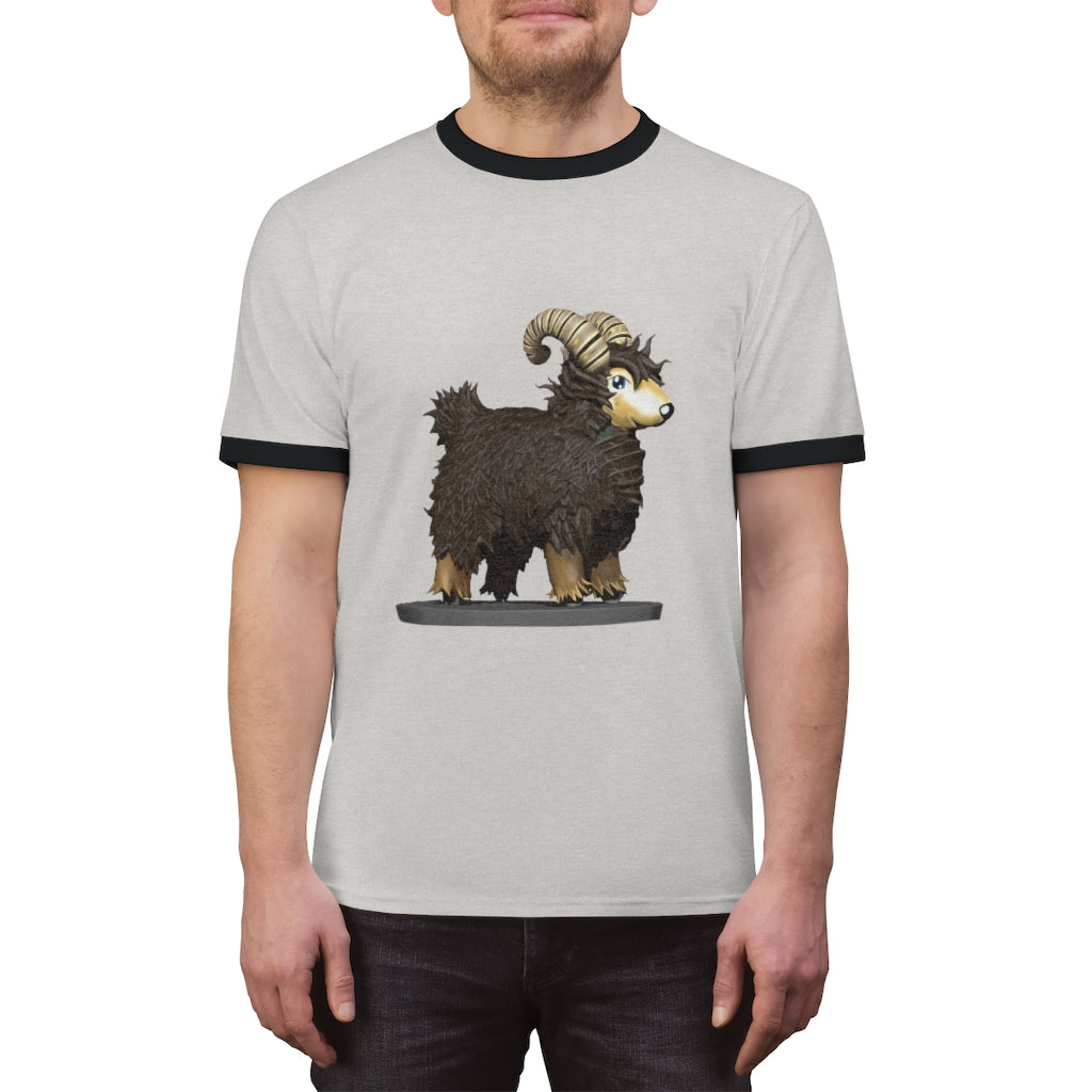 Brown Sheep Unisex Ringer Tee in various colors, showcasing its lightweight fabric and classic design.