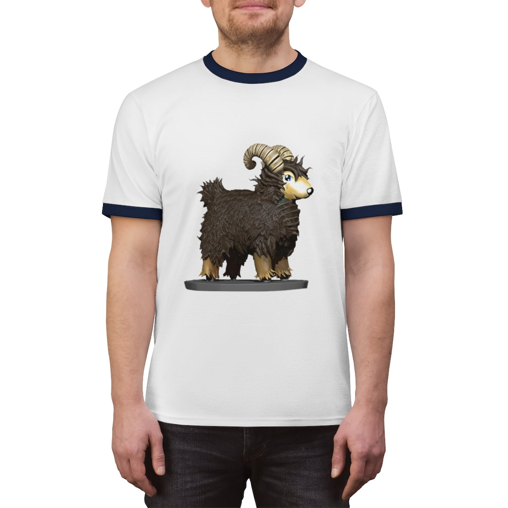 Brown Sheep Unisex Ringer Tee in various colors, showcasing its lightweight fabric and classic design.