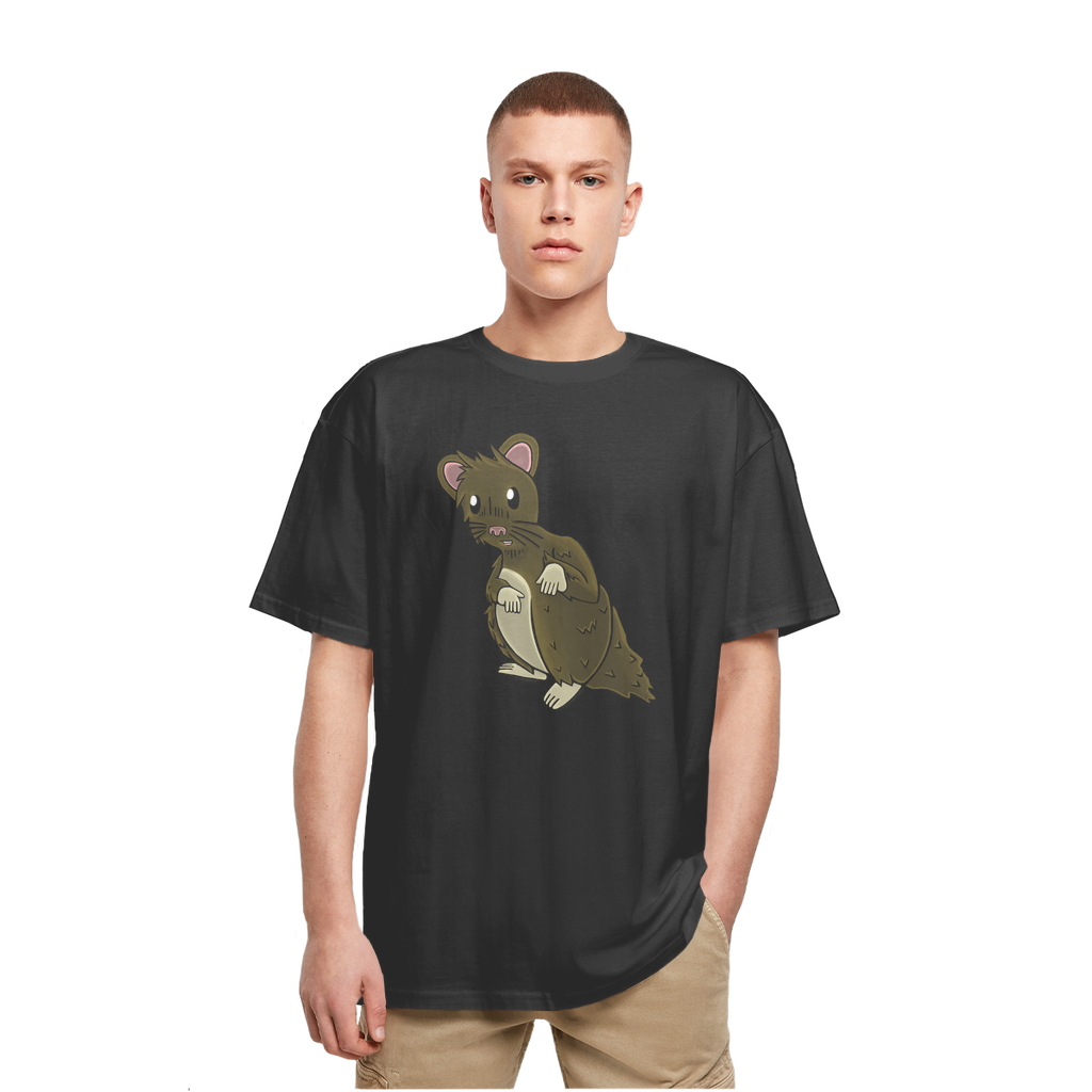 BrownHamster Heavy Oversized T-Shirt featuring a classic crew neck and dropped shoulder design in a soft, thick cotton fabric.