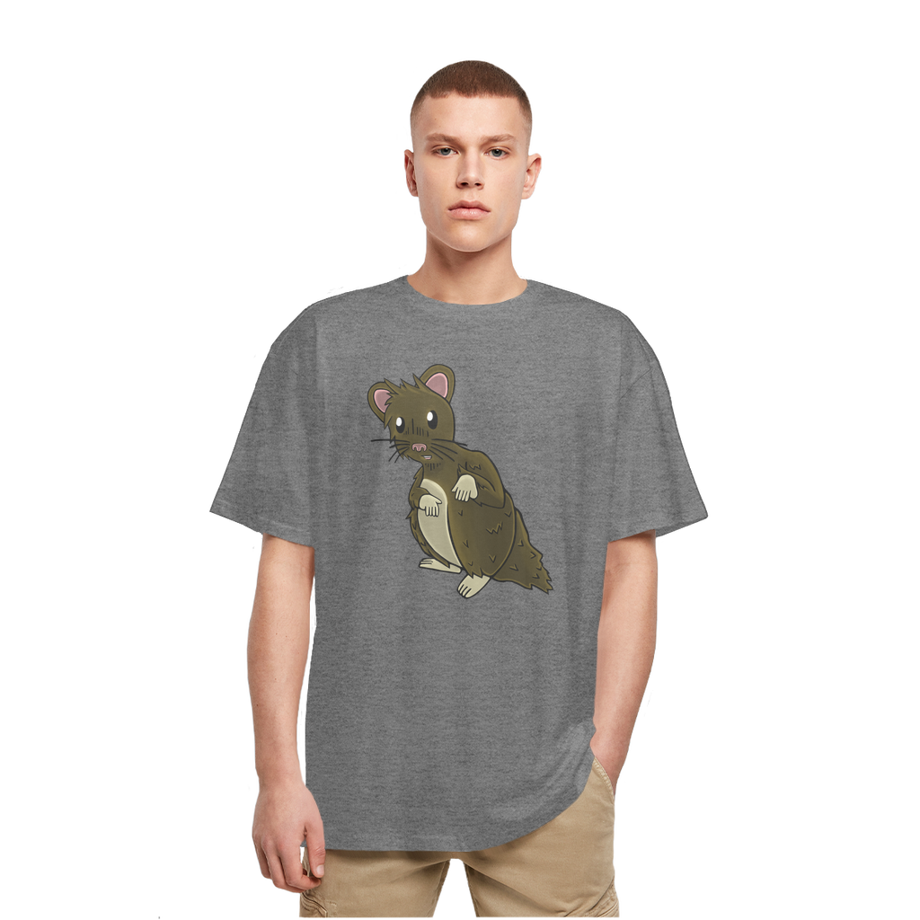 BrownHamster Heavy Oversized T-Shirt featuring a classic crew neck and dropped shoulder design in a soft, thick cotton fabric.