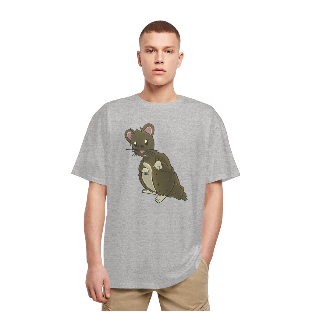 BrownHamster Heavy Oversized T-Shirt featuring a classic crew neck and dropped shoulder design in a soft, thick cotton fabric.