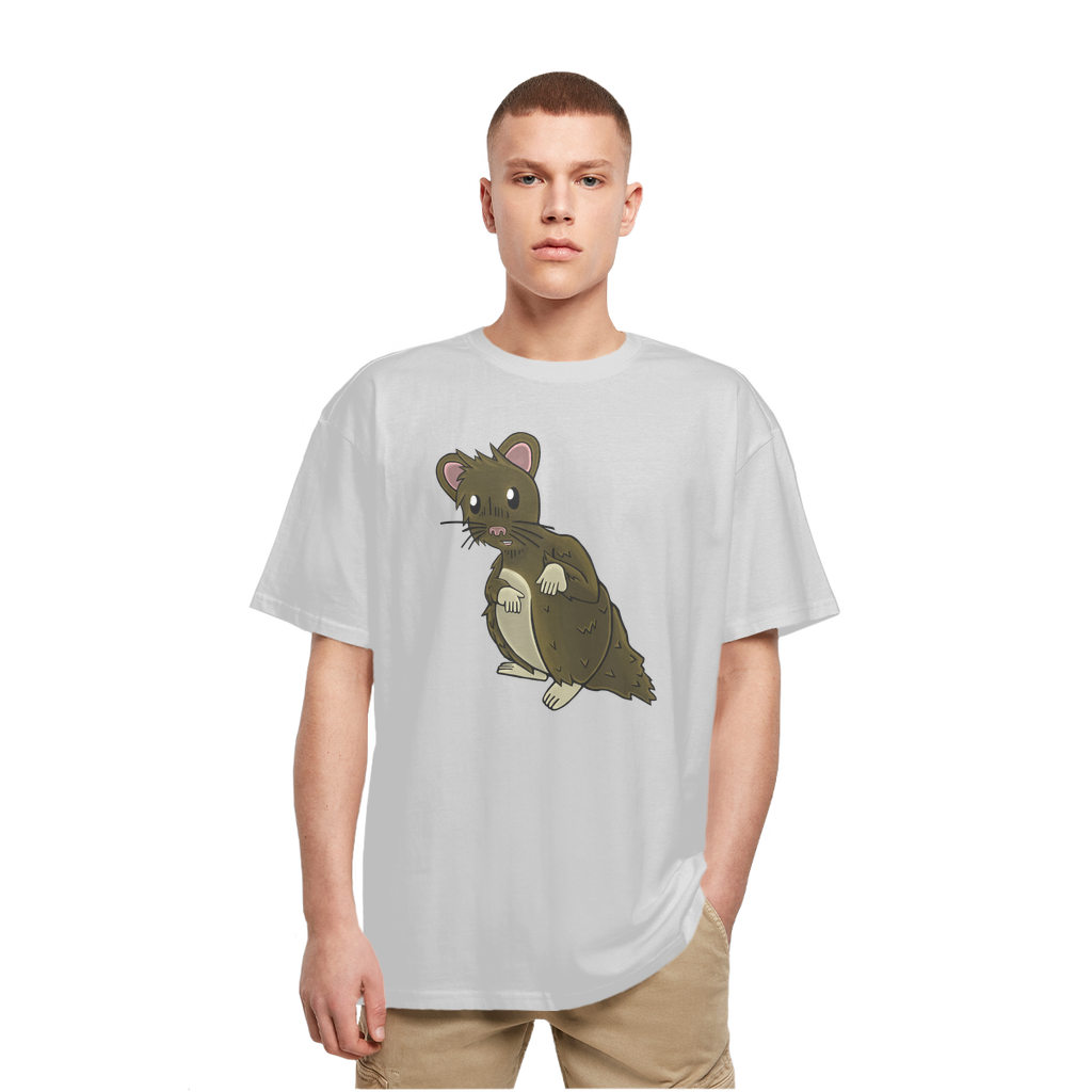 BrownHamster Heavy Oversized T-Shirt featuring a classic crew neck and dropped shoulder design in a soft, thick cotton fabric.