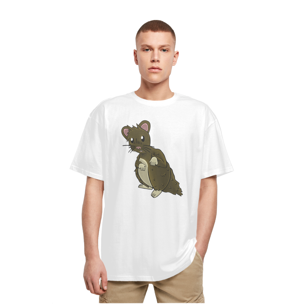 BrownHamster Heavy Oversized T-Shirt featuring a classic crew neck and dropped shoulder design in a soft, thick cotton fabric.