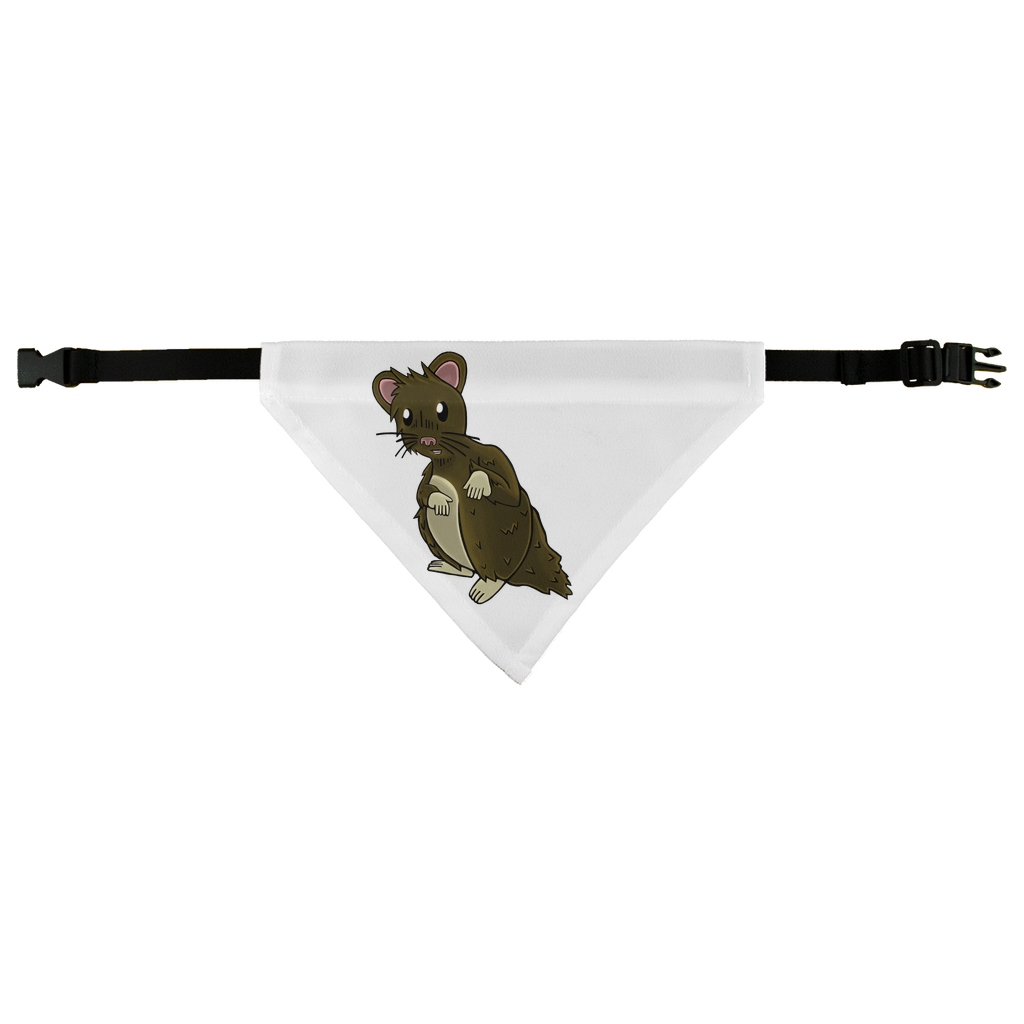 BrownHamster Pet Bandana made of 100% polyester, featuring a classic design and easy fastening strap, suitable for small to medium pets.