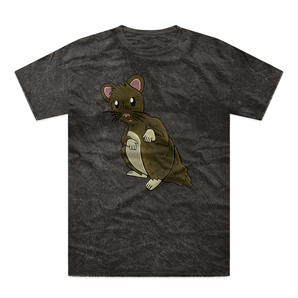 BrownHamster Tie-Dye T-Shirt featuring vibrant colors and a double-needle stitched neckline, showcasing unique hand-dyed patterns.