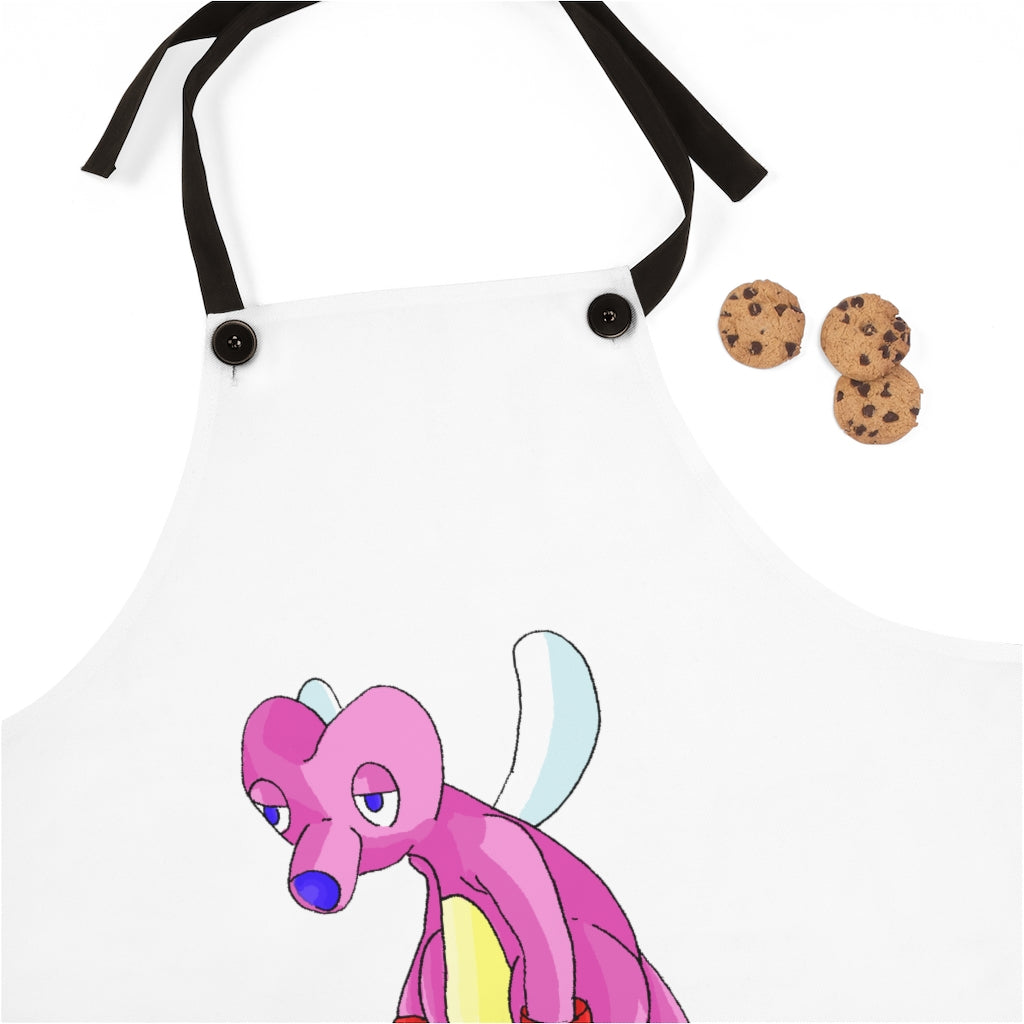 Stylish Bubbletare Apron made of lightweight polyester with black detachable twill straps and customizable design.