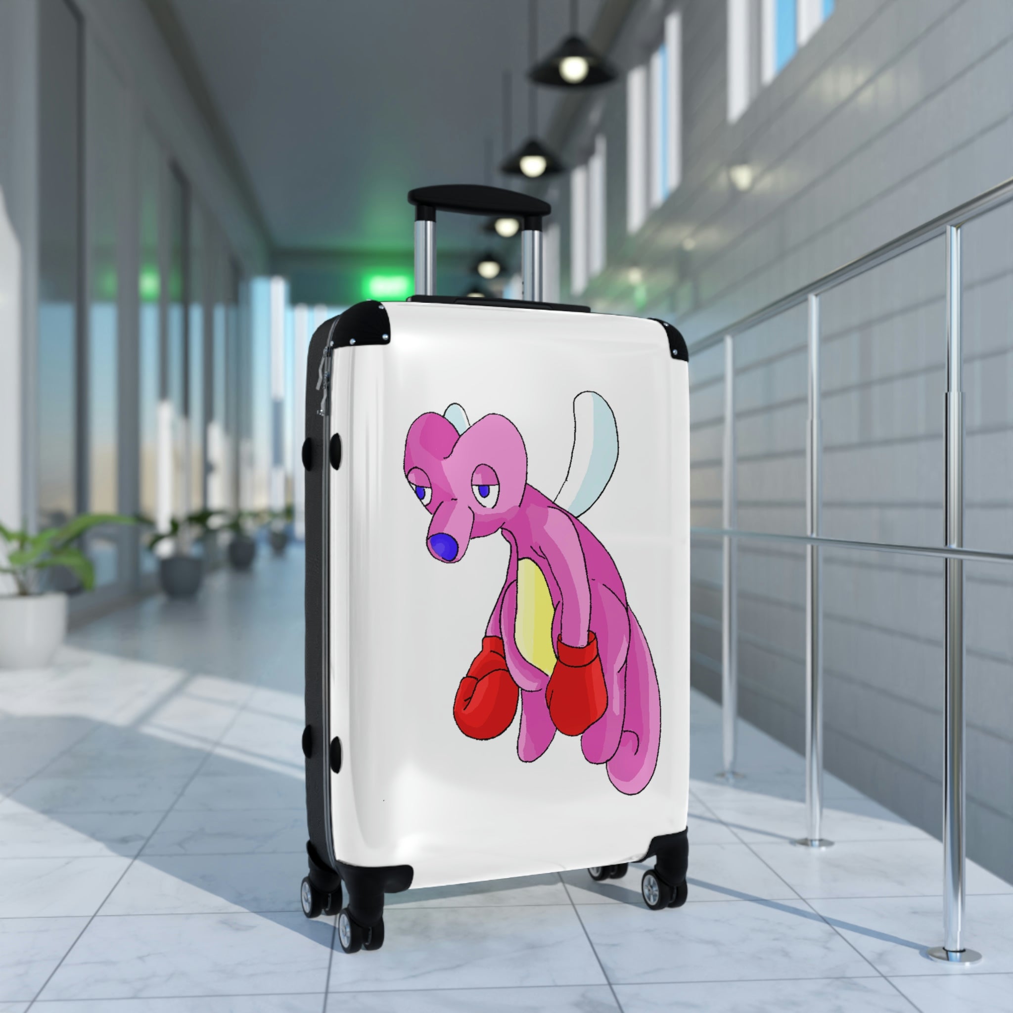 Bubbletare Cabin Suitcase featuring a personalized design, lightweight construction, and durable hard-shell material.