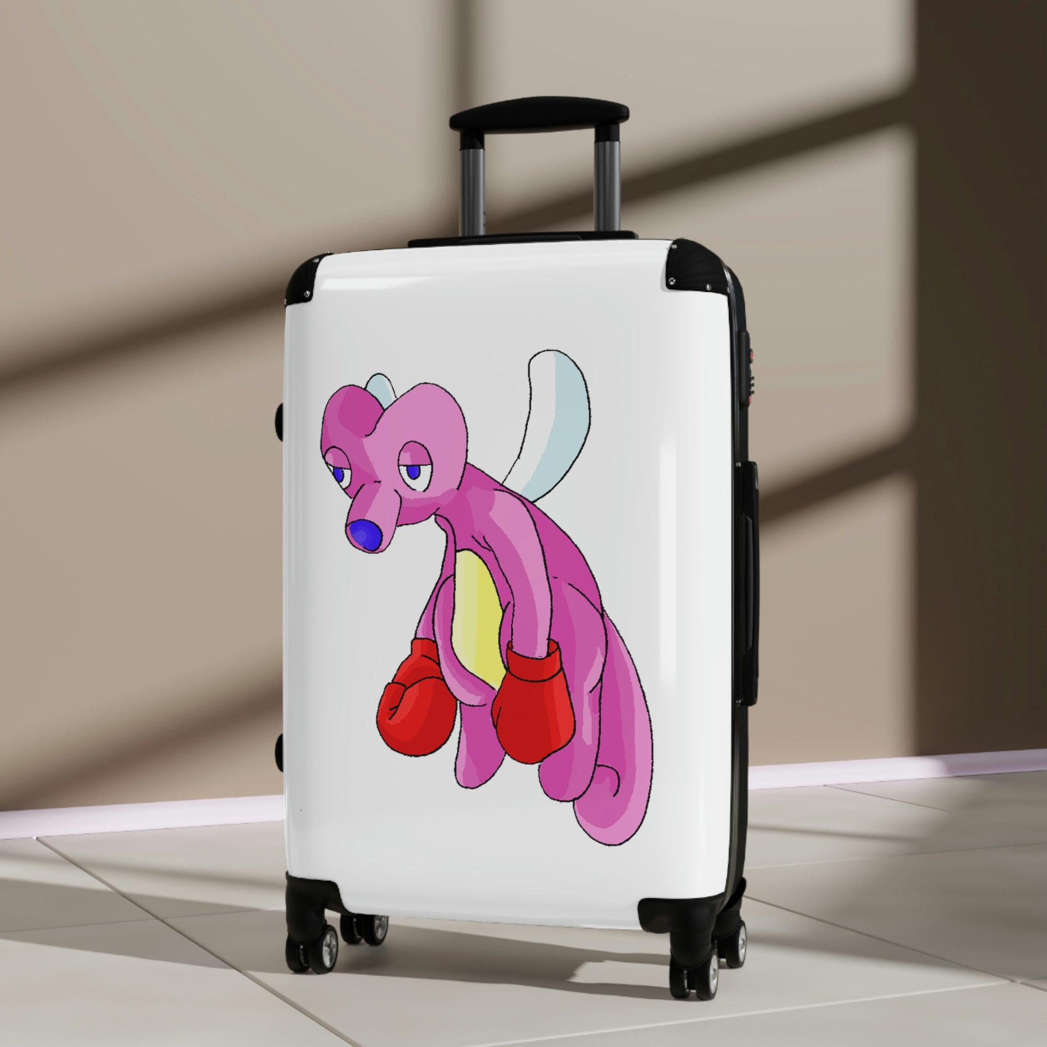 Bubbletare Cabin Suitcase featuring a personalized design, lightweight construction, and durable hard-shell material.