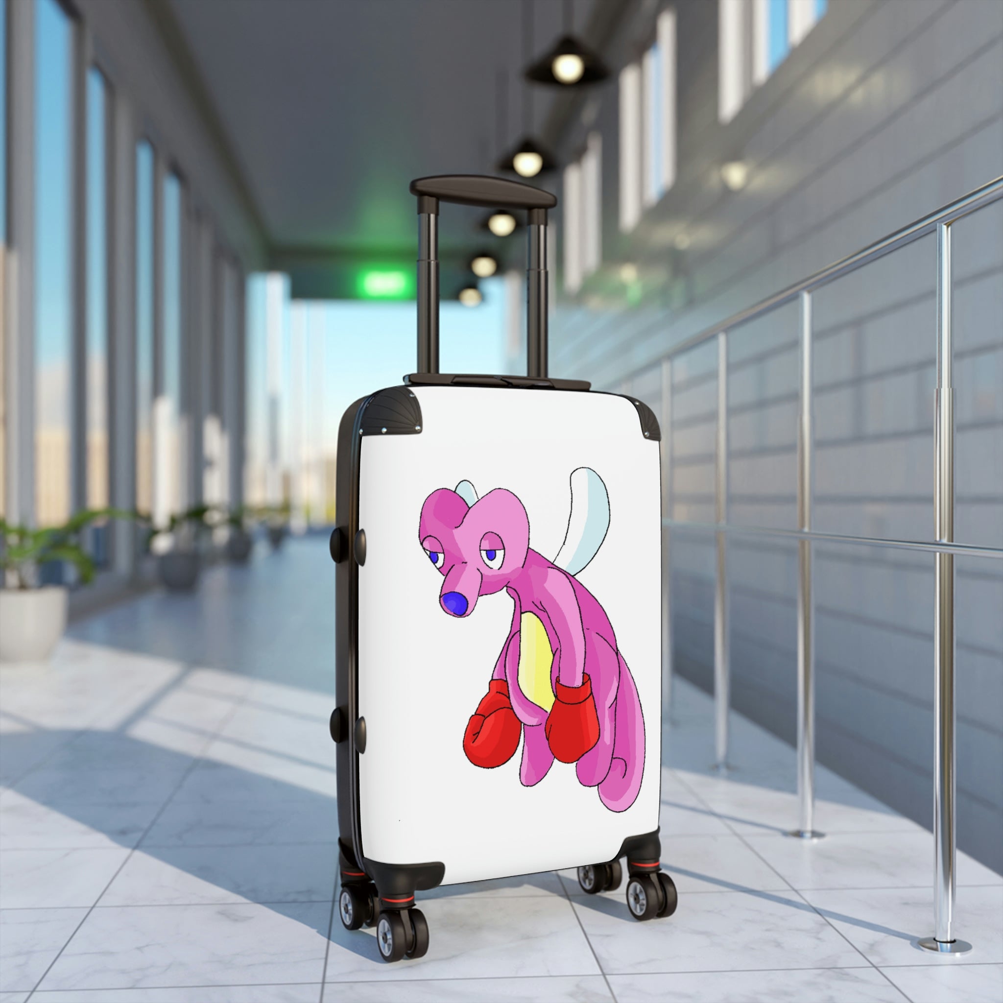 Bubbletare Cabin Suitcase featuring a personalized design, lightweight construction, and durable hard-shell material.