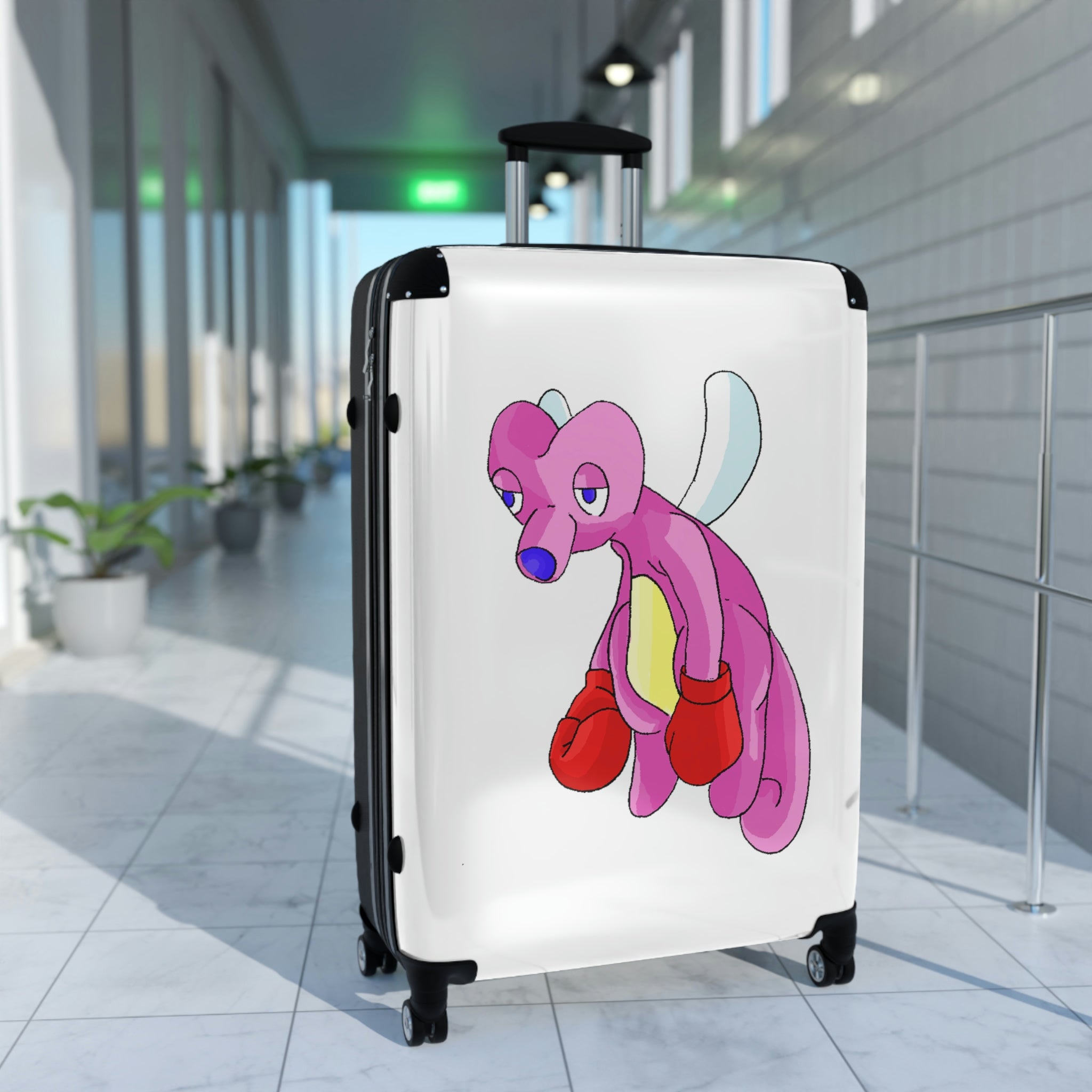 Bubbletare Cabin Suitcase featuring a personalized design, lightweight construction, and durable hard-shell material.