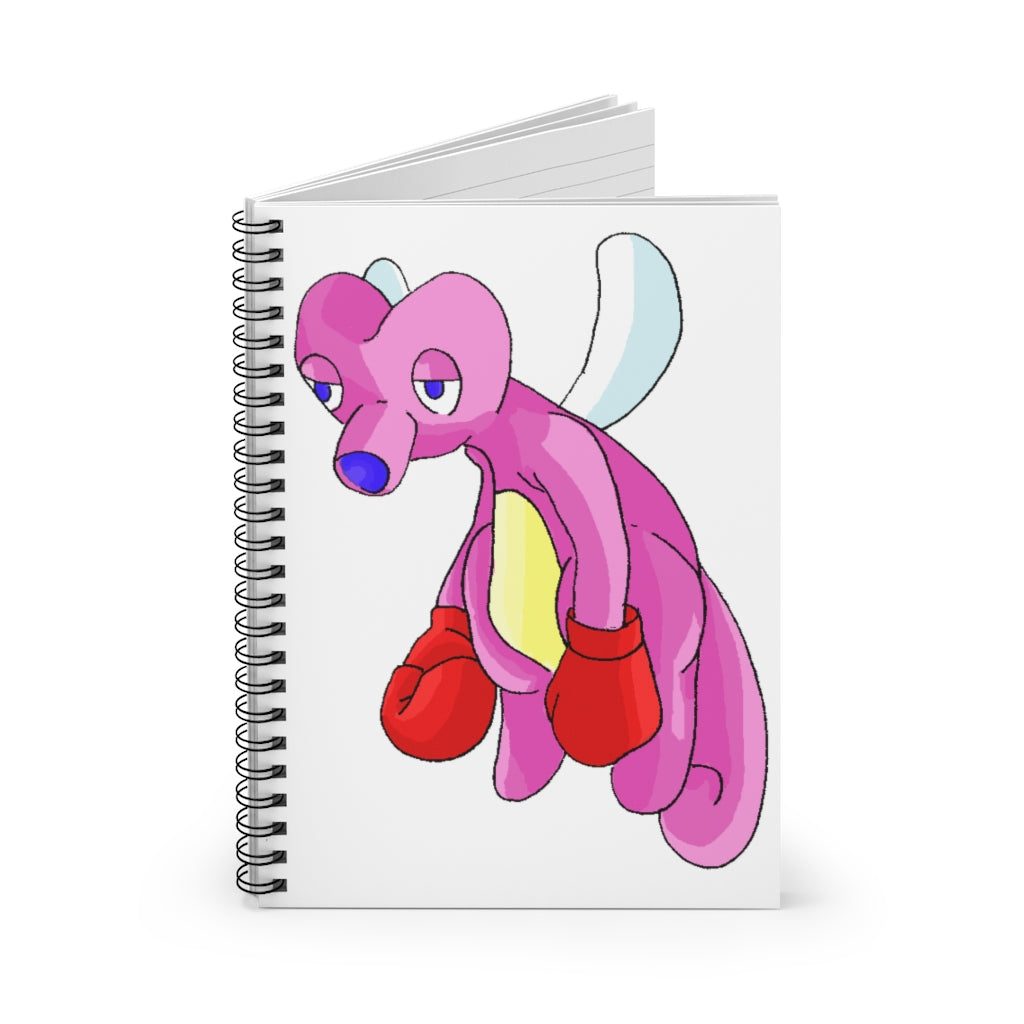 Bubbletare Spiral Notebook with ruled line pages and a colorful printed front cover, featuring a black back cover.