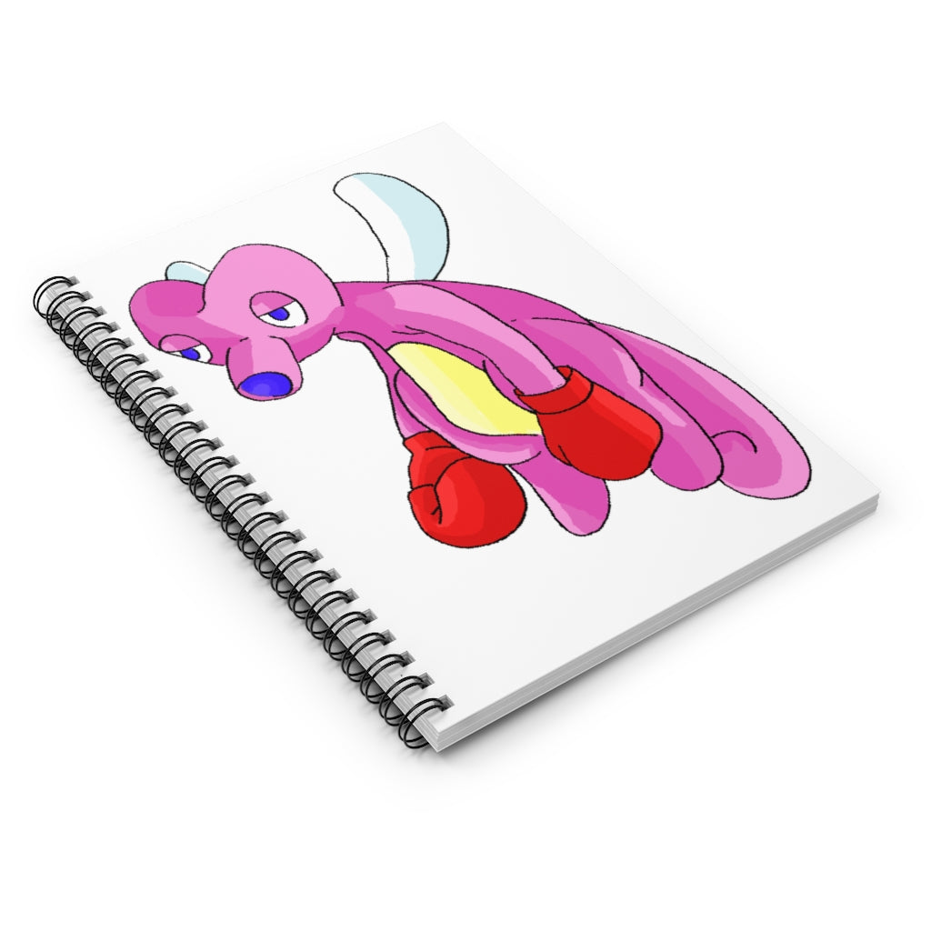 Bubbletare Spiral Notebook with ruled line pages and a colorful printed front cover, featuring a black back cover.