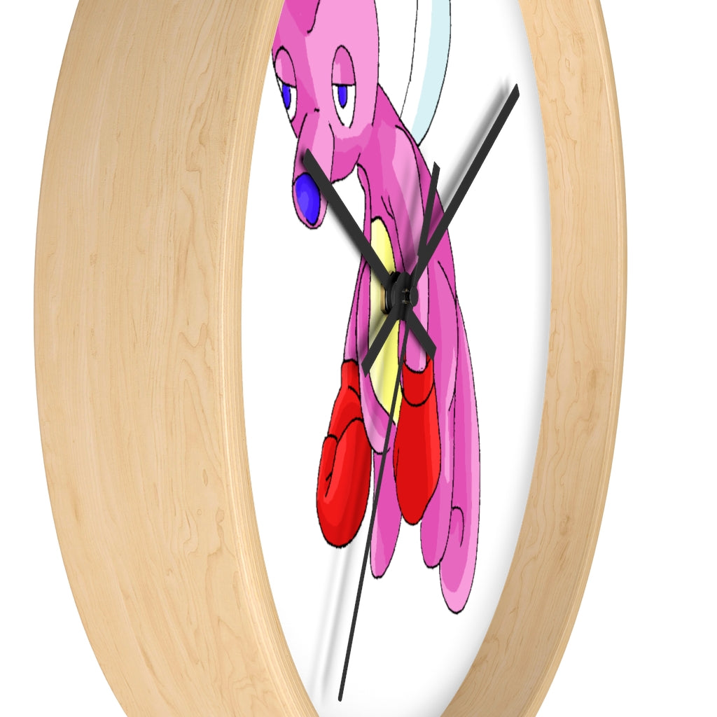 Bubbletare Wall Clock with wooden frame and plexiglass face, showcasing a minimalist design suitable for any indoor space.