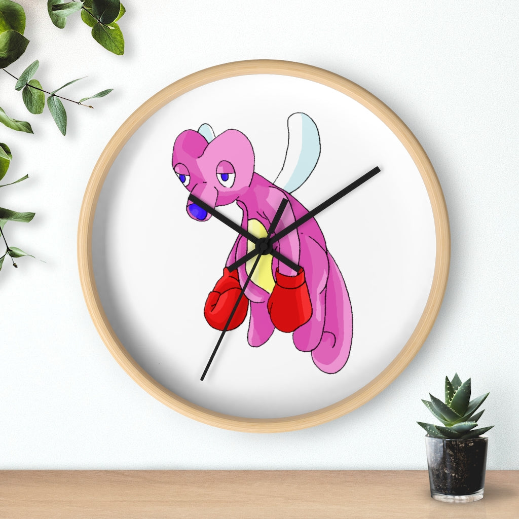 Bubbletare Wall Clock with wooden frame and plexiglass face, showcasing a minimalist design suitable for any indoor space.