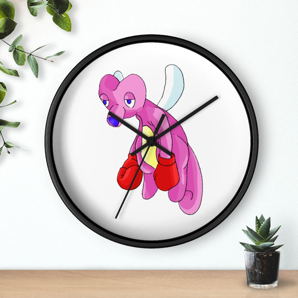 Bubbletare Wall Clock with wooden frame and plexiglass face, showcasing a minimalist design suitable for any indoor space.