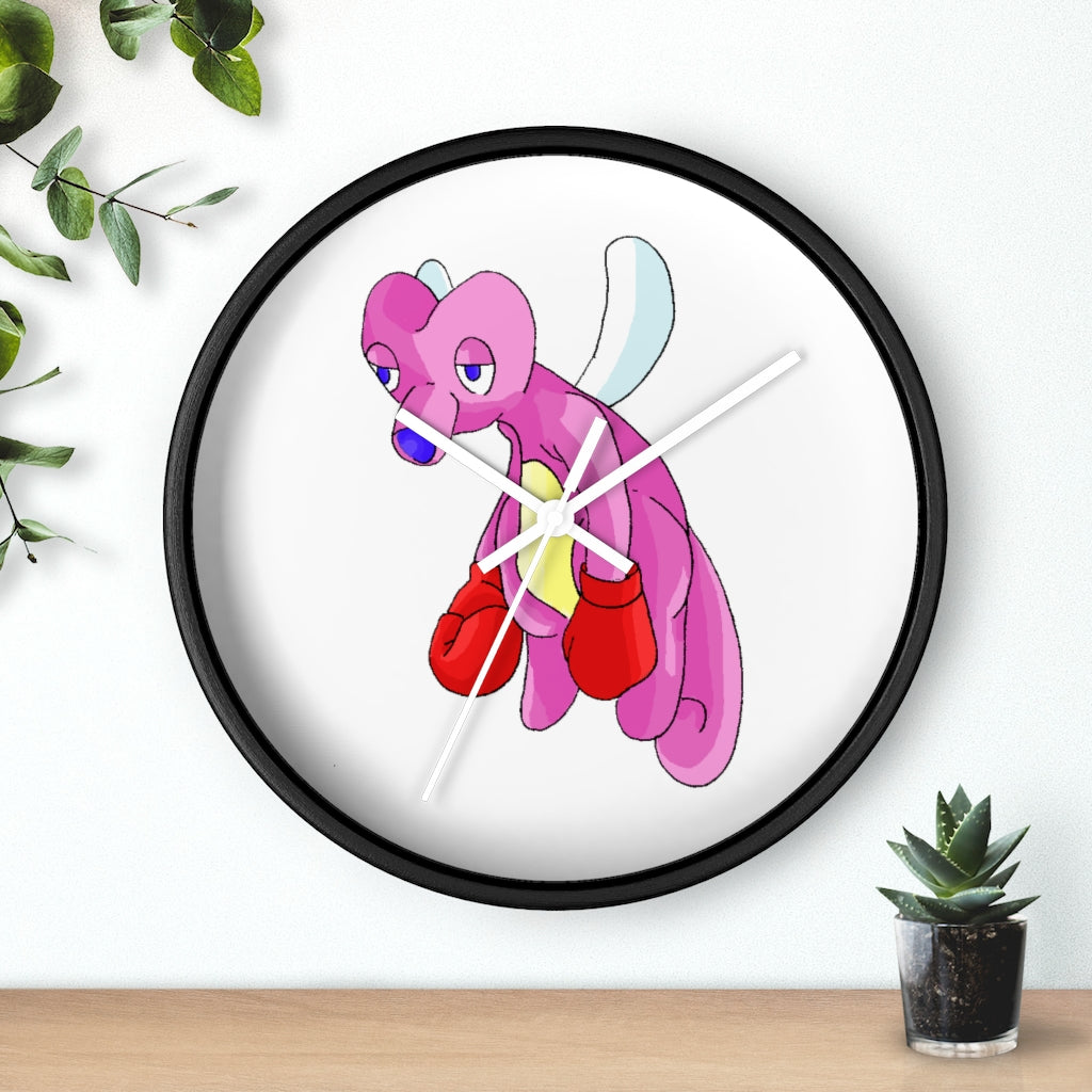 Bubbletare Wall Clock with wooden frame and plexiglass face, showcasing a minimalist design suitable for any indoor space.