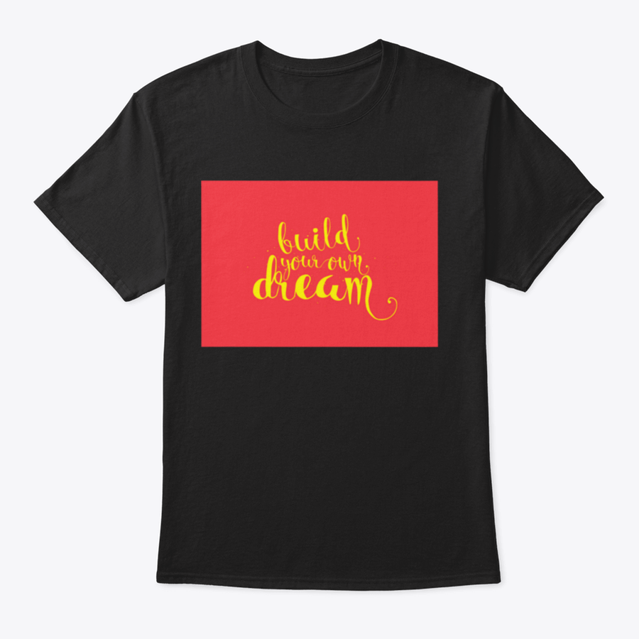 Inspirational T-shirt featuring hand-drawn calligraphy design on a soft cotton fabric, showcasing a motivational message.