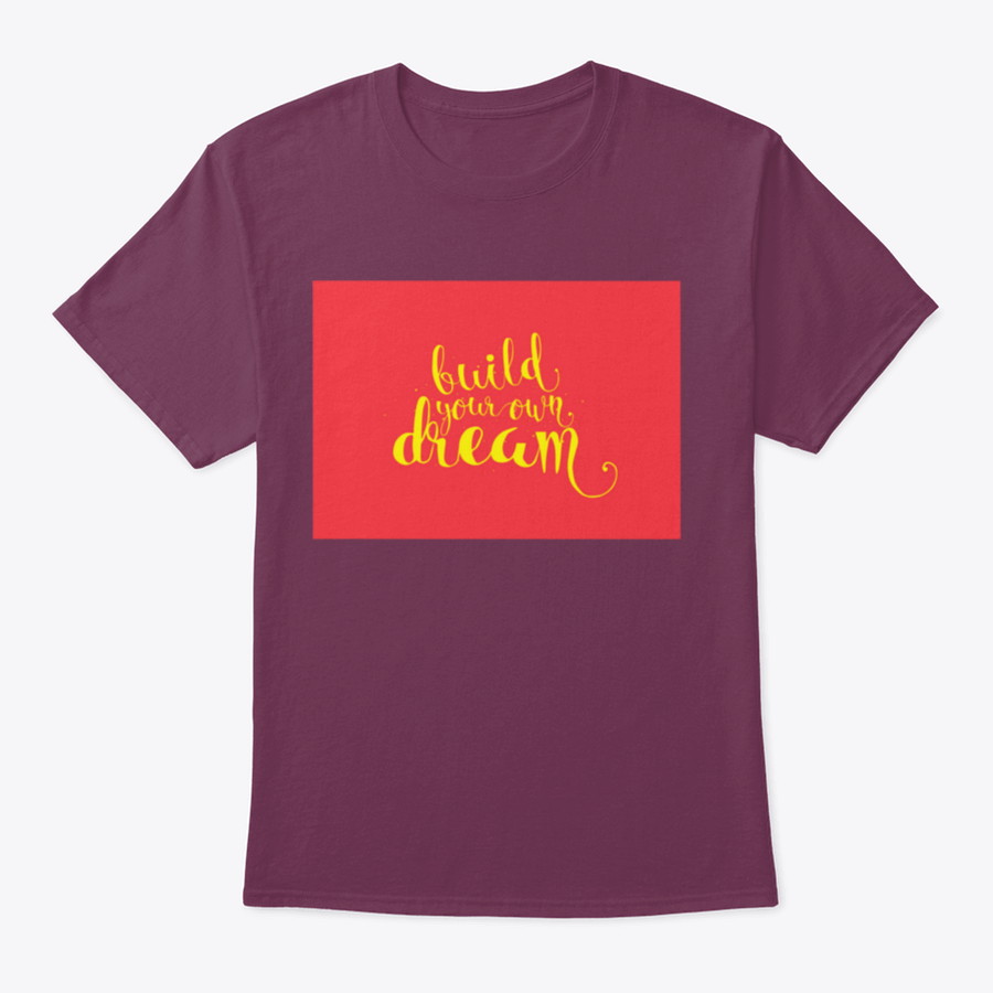 Inspirational T-shirt featuring hand-drawn calligraphy design on a soft cotton fabric, showcasing a motivational message.