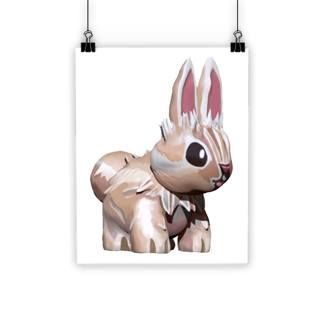 Bunny Classic Poster featuring vibrant colors on semi-gloss paper, ideal for indoor and outdoor display.