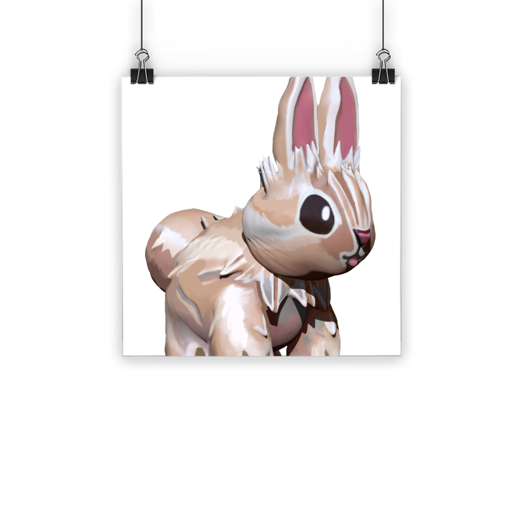 Bunny Classic Poster featuring vibrant colors on semi-gloss paper, ideal for indoor and outdoor display.