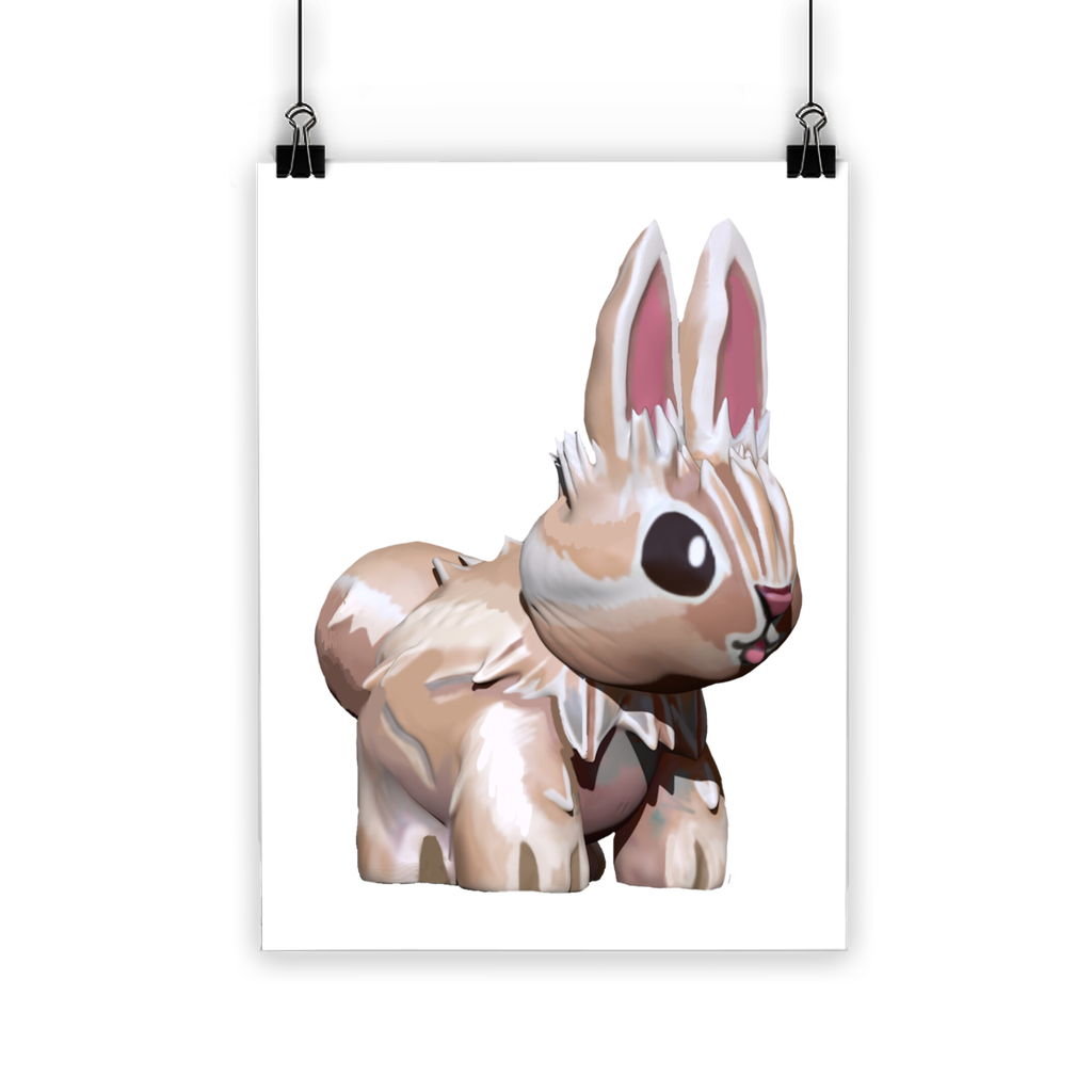 Bunny Classic Poster featuring vibrant colors on semi-gloss paper, ideal for indoor and outdoor display.