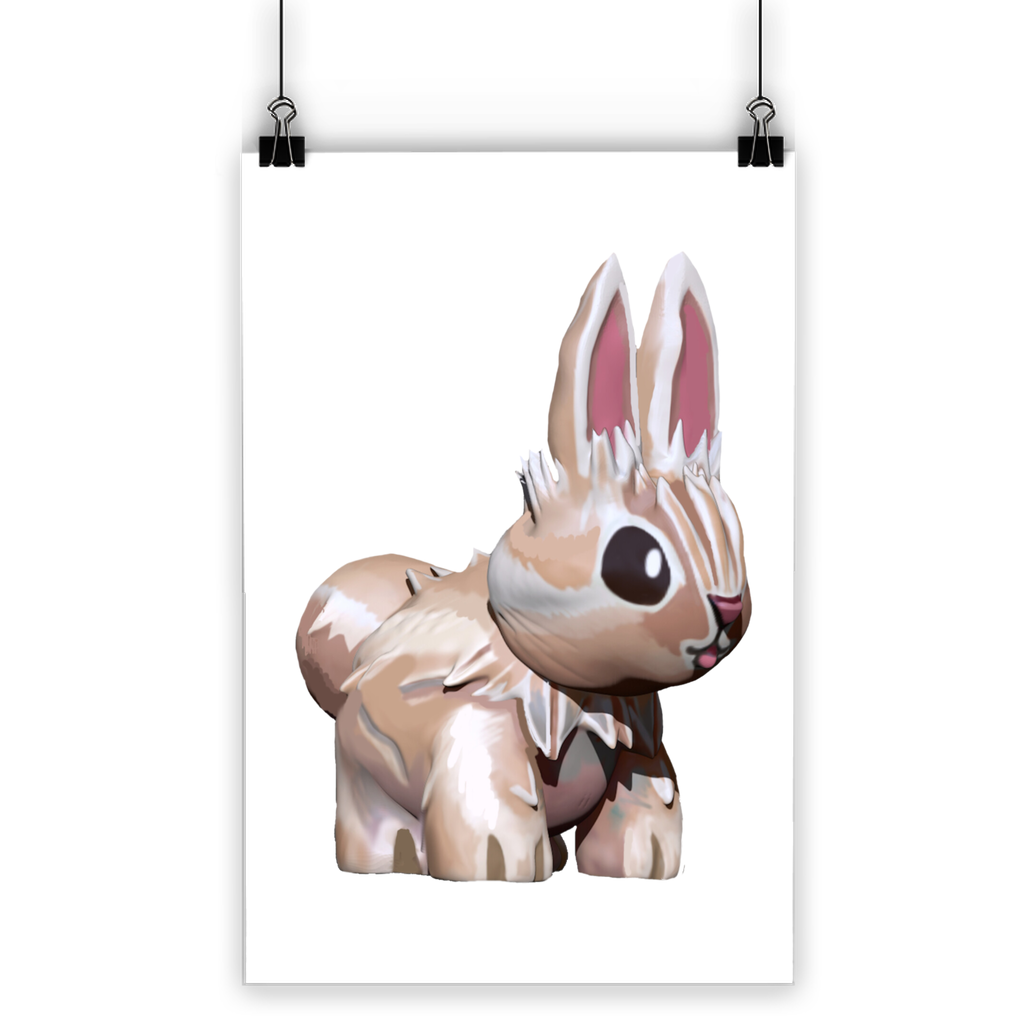 Bunny Classic Poster featuring vibrant colors on semi-gloss paper, ideal for indoor and outdoor display.