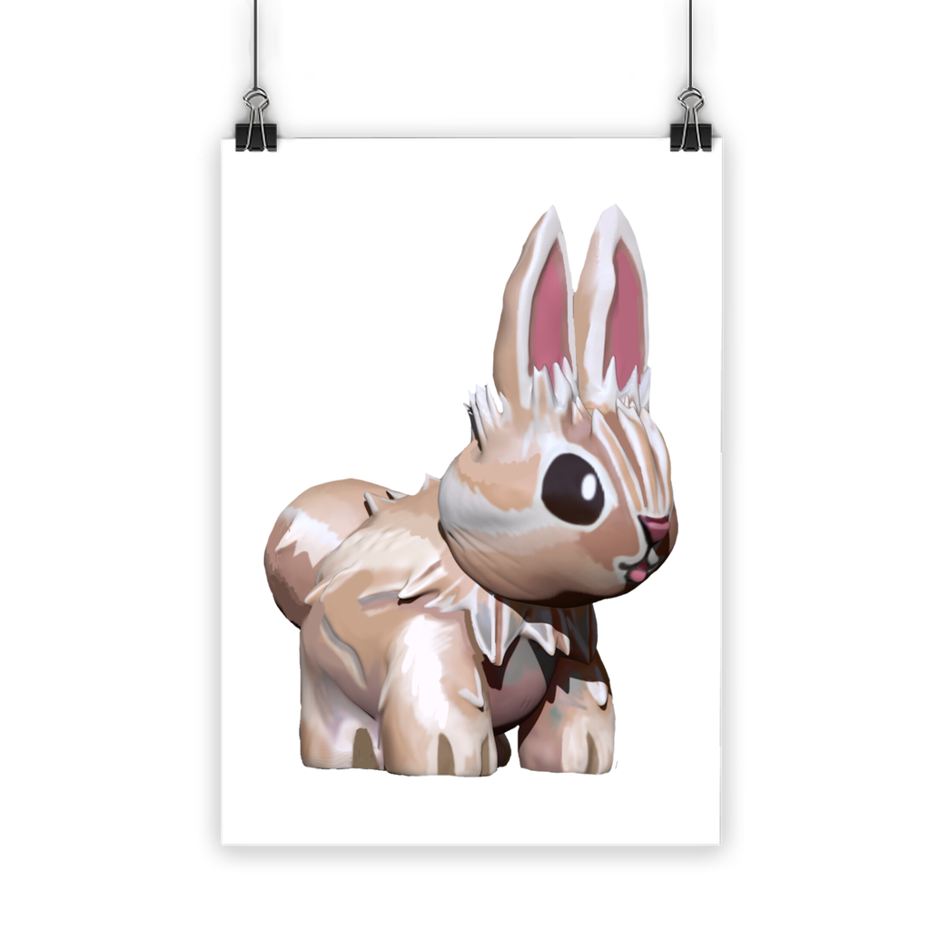 Bunny Classic Poster featuring vibrant colors on semi-gloss paper, ideal for indoor and outdoor display.