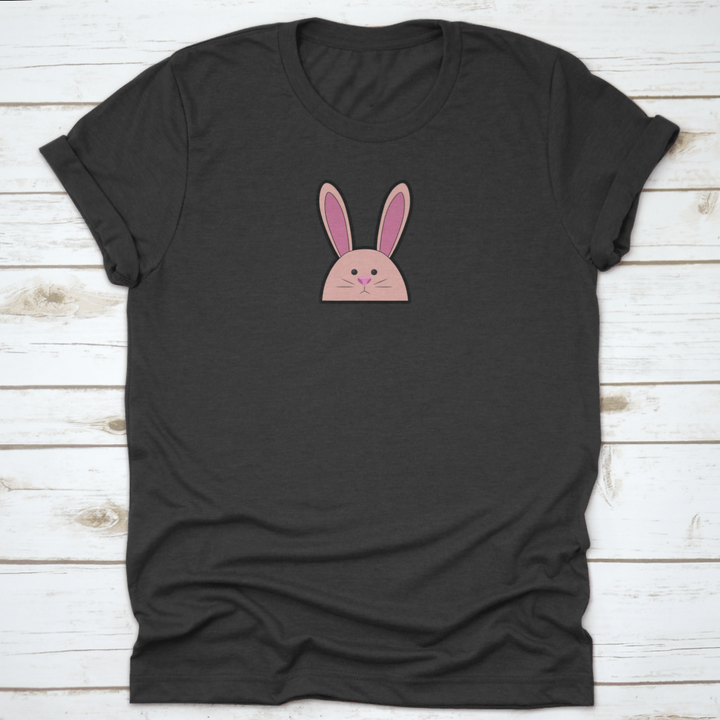 A stylish Bunny Head design on a soft cotton shirt, perfect for Easter celebrations.