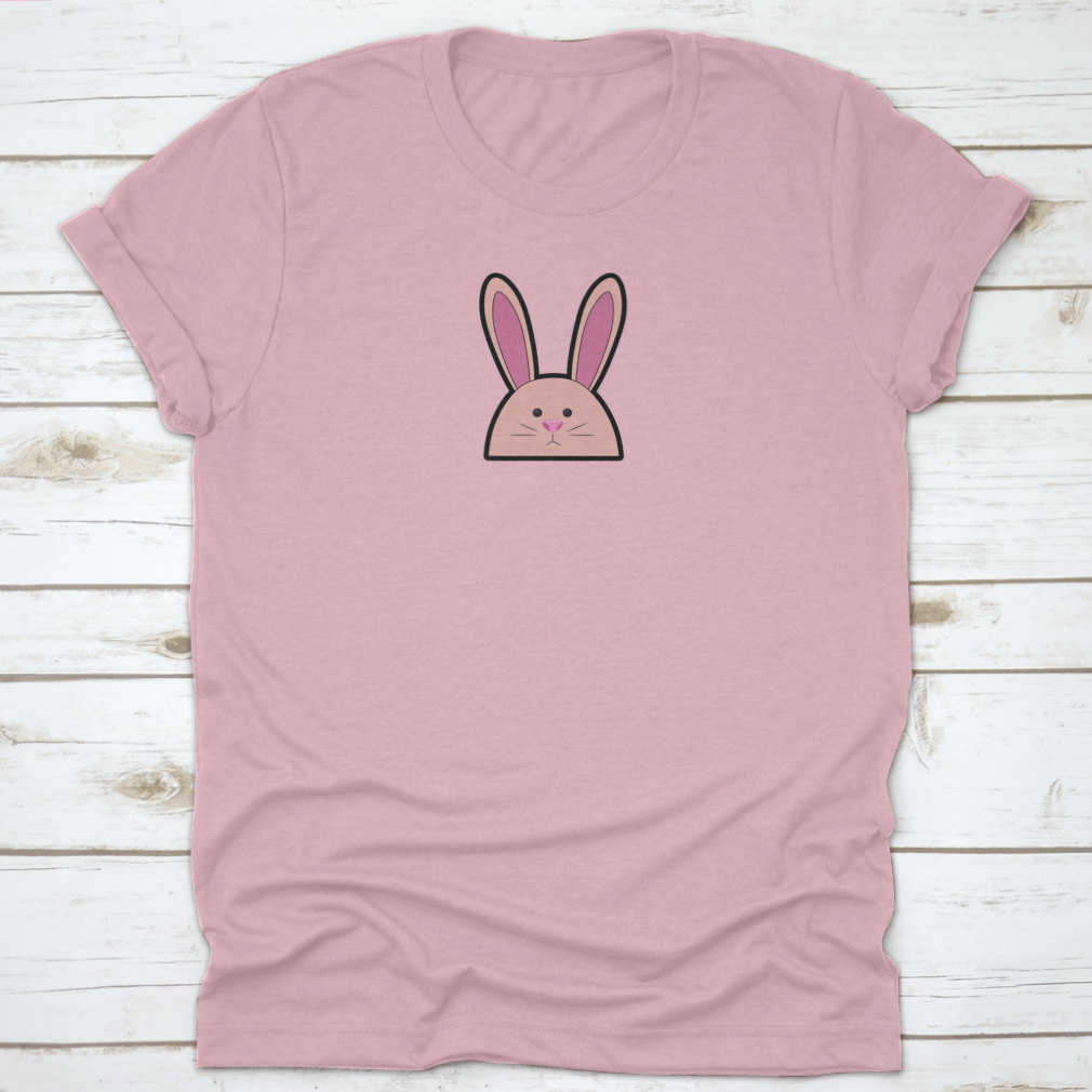 A stylish Bunny Head design on a soft cotton shirt, perfect for Easter celebrations.