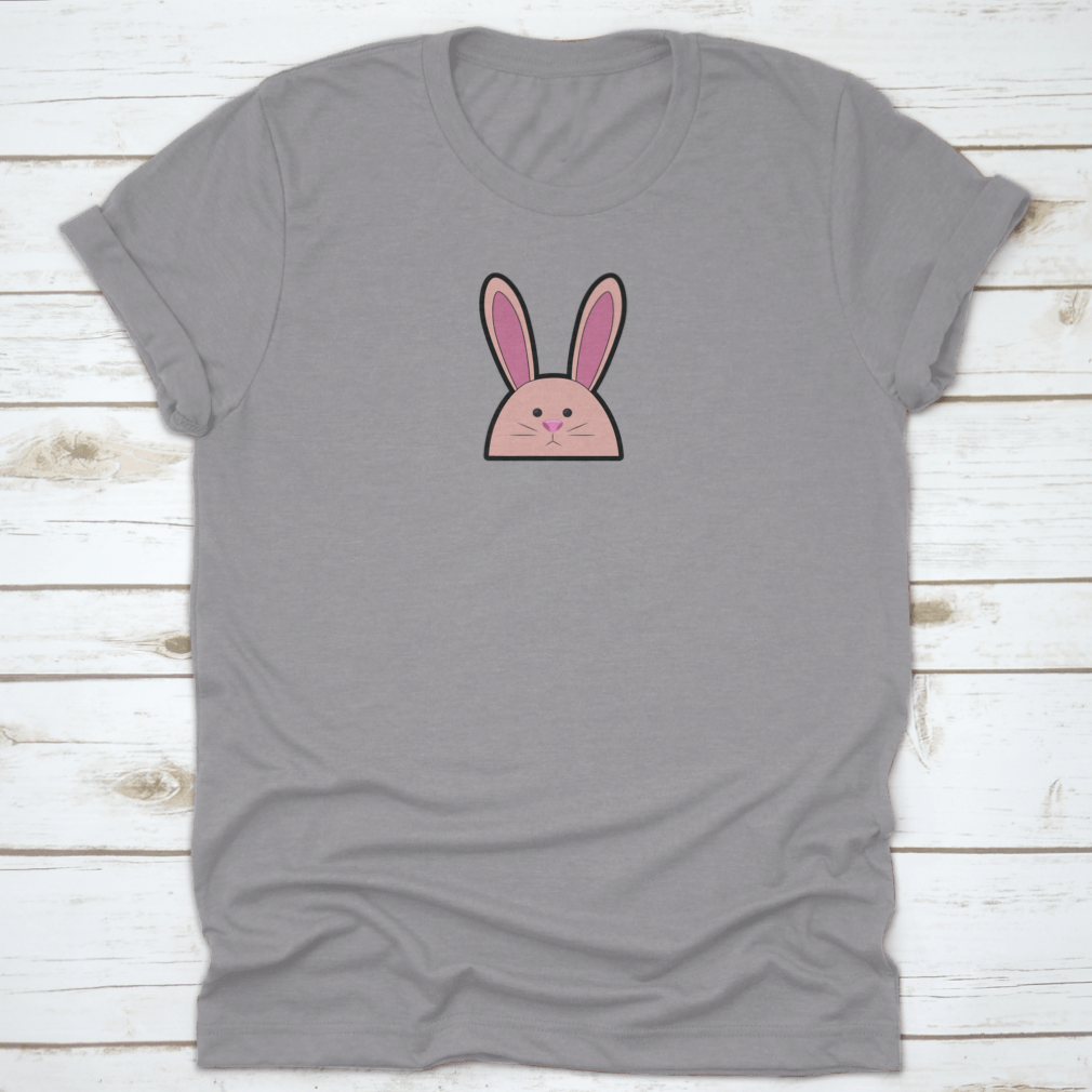 A stylish Bunny Head design on a soft cotton shirt, perfect for Easter celebrations.