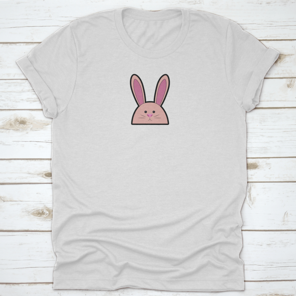 A stylish Bunny Head design on a soft cotton shirt, perfect for Easter celebrations.