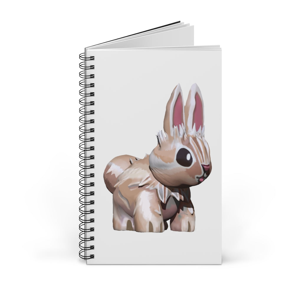 Bunny Spiral Journal featuring a cute bunny design on the cover, available in four styles: blank, dot grid, lined, and task.