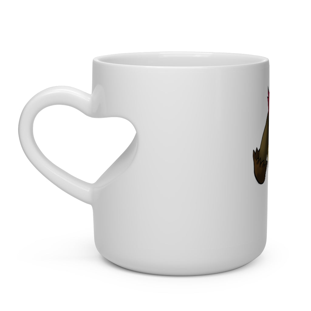 Bunyun Heart Shape Mug featuring a heart-shaped handle and white ceramic finish, perfect for hot beverages.