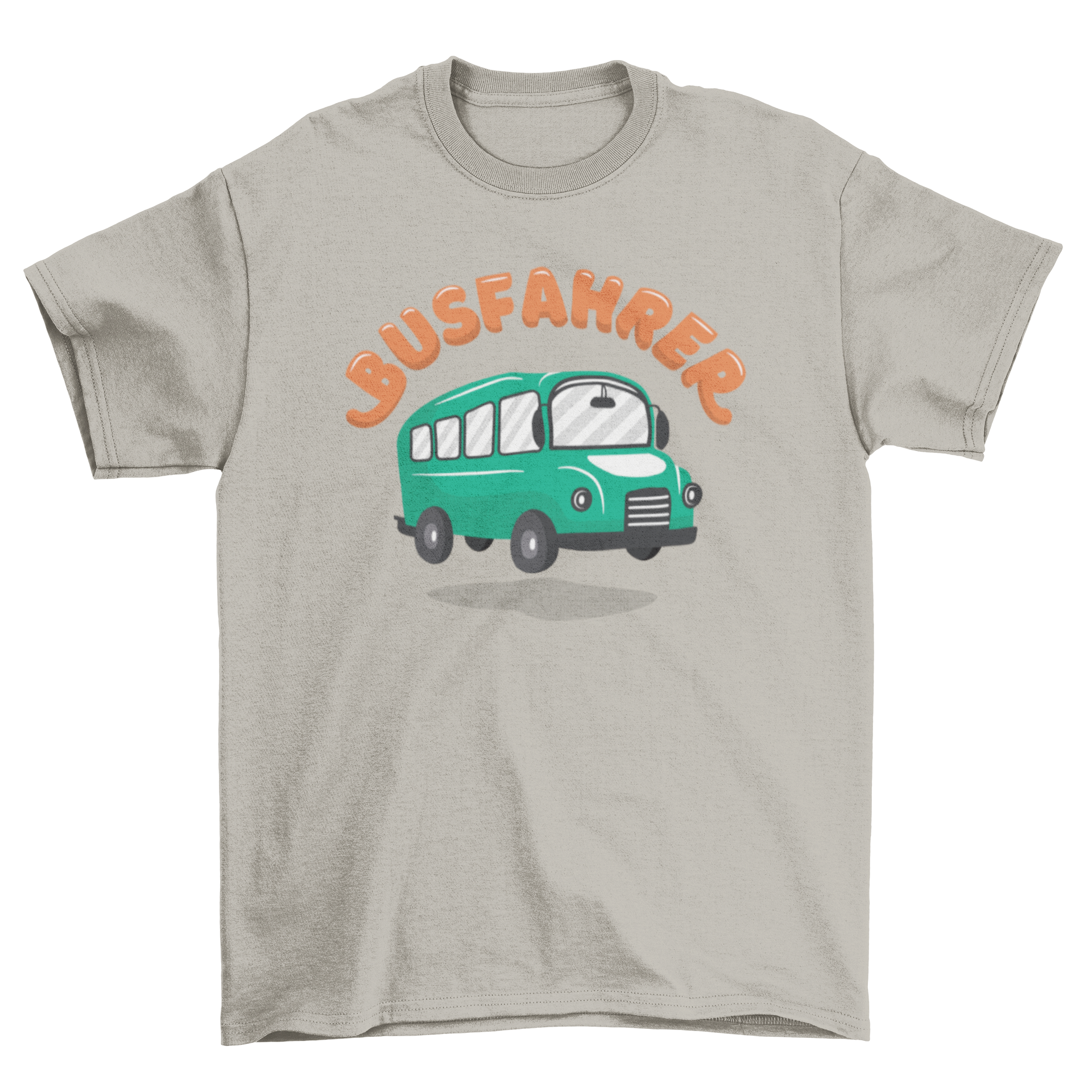 Bus Driver German T-shirt featuring a school bus graphic and the word BUSFAHRER in German.