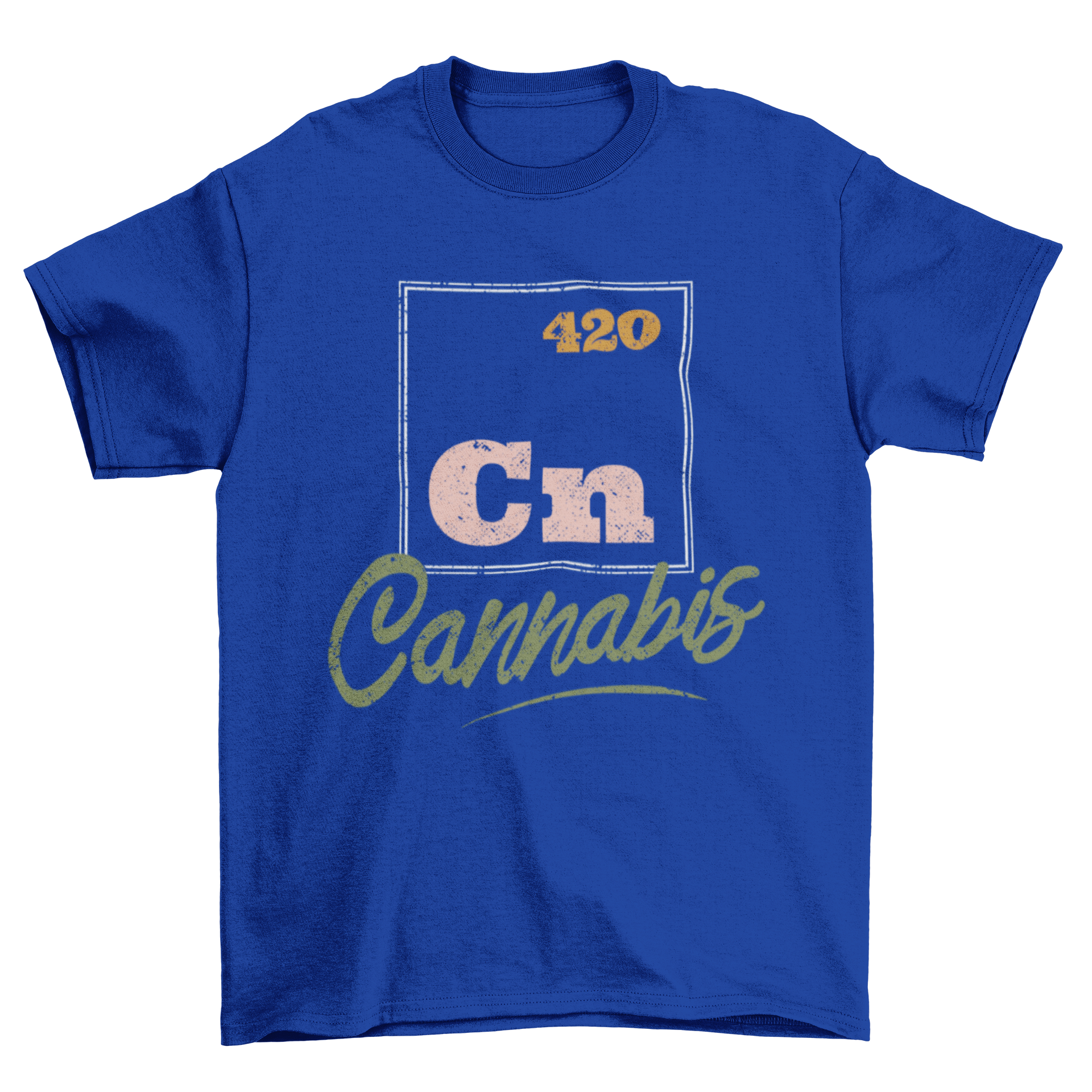 Cannabis Periodic Element T-shirt featuring Cn and the number 420, designed for cannabis enthusiasts.