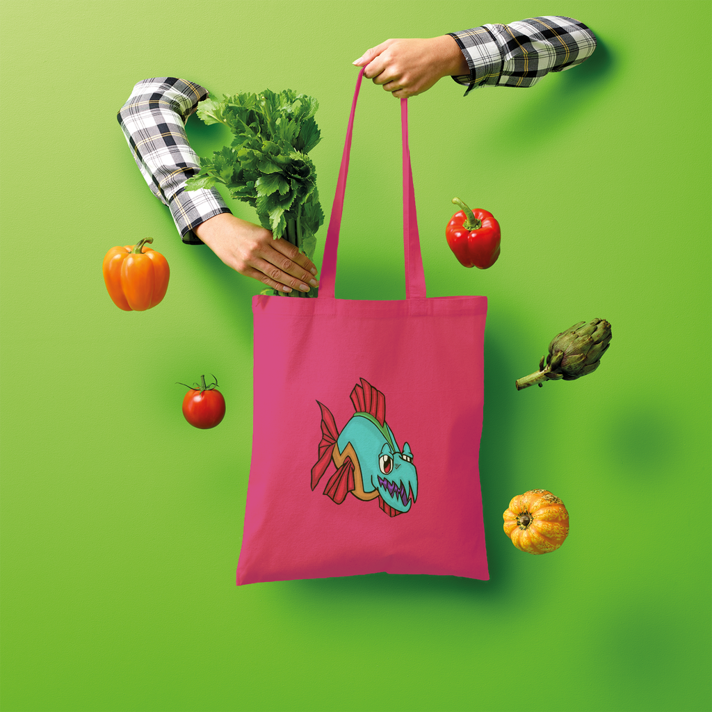 Cannip Shopper Tote Bag made of 100% cotton, featuring a spacious design and comfortable shoulder straps, perfect for eco-friendly shopping.