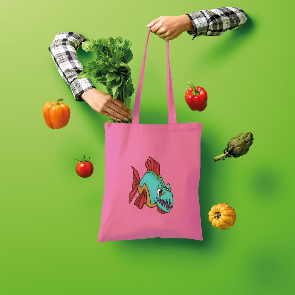 Cannip Shopper Tote Bag made of 100% cotton, featuring a spacious design and comfortable shoulder straps, perfect for eco-friendly shopping.