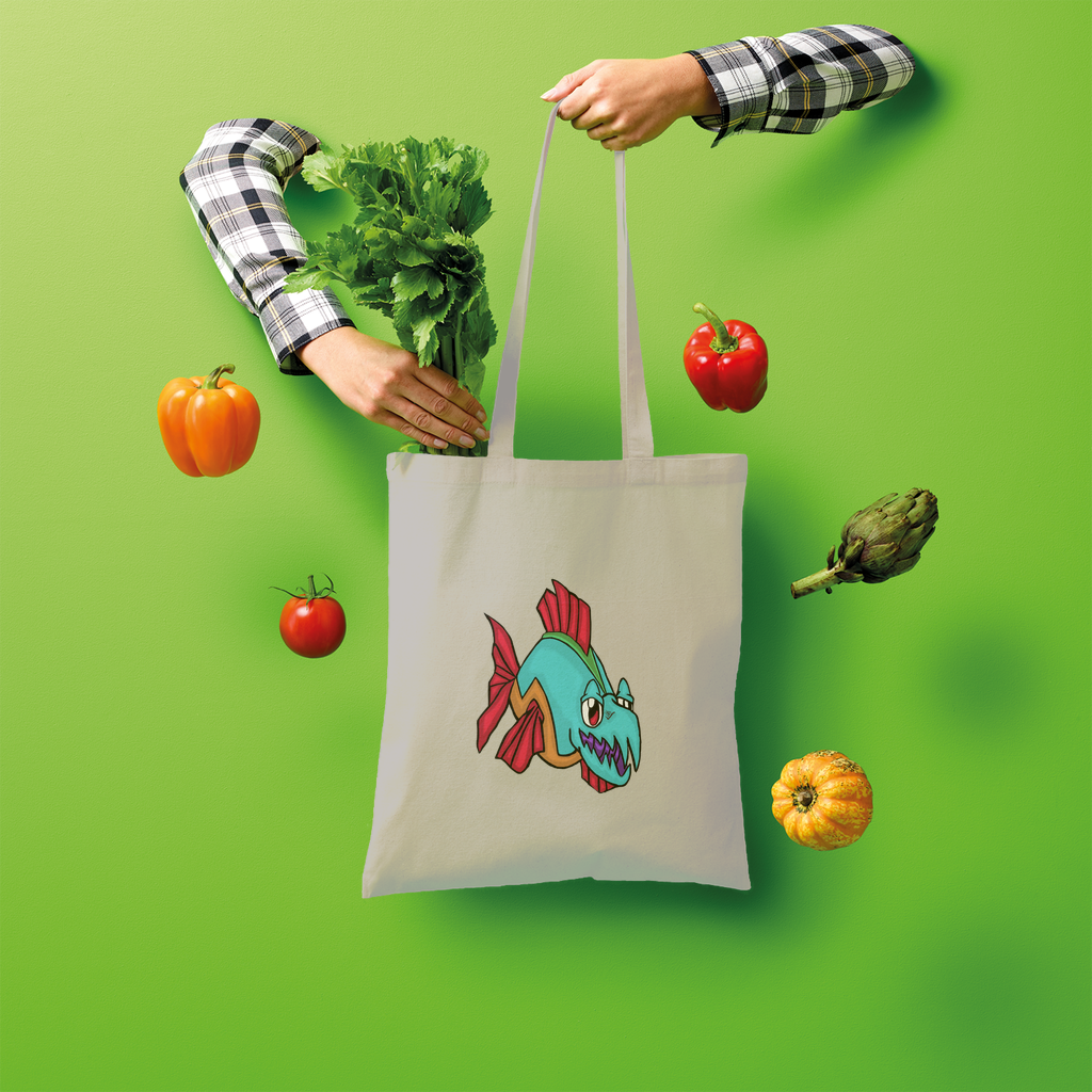 Cannip Shopper Tote Bag made of 100% cotton, featuring a spacious design and comfortable shoulder straps, perfect for eco-friendly shopping.