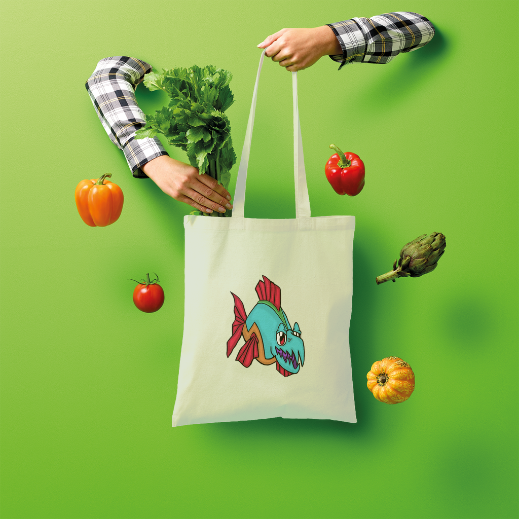 Cannip Shopper Tote Bag made of 100% cotton, featuring a spacious design and comfortable shoulder straps, perfect for eco-friendly shopping.